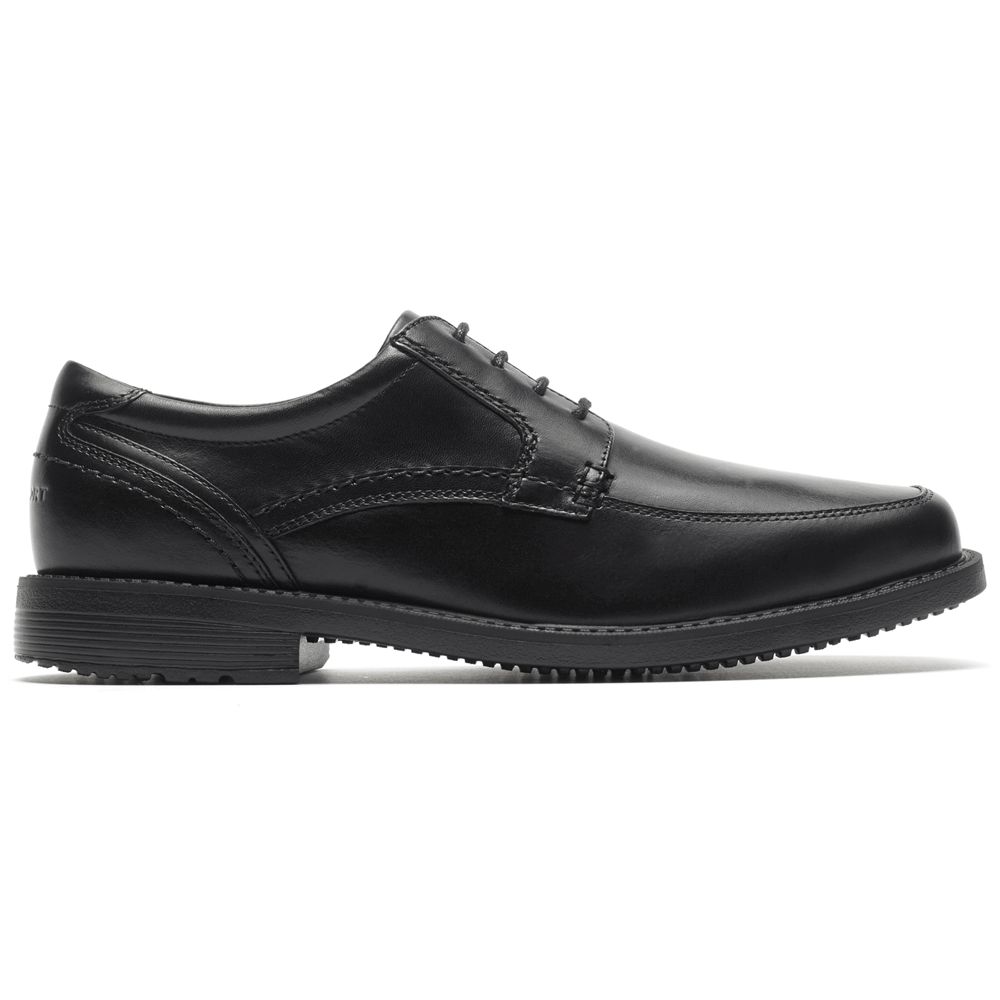 Rockport Men's Style Leader 2 Apron Toe Oxfords - Black - USA (5218FYARM)